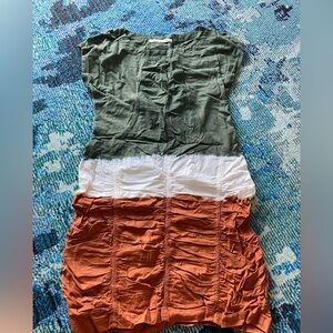 Stylish Olive and Rust Dress